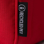 Mochila de poliéster reciclado con espalda y asas acolchadas 14'' color rojo vista detalle 2