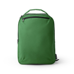 Mochila de poliéster reciclado con espalda y asas acolchadas 14'' color verde oscuro segunda vista