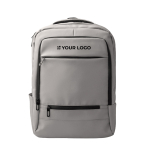 Mochila ejecutiva de piel sintética con doble bolsillo acolchado 17” vista principal