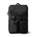Mochila de poliéster reciclado con solapa con hebillas 15” color negro segunda vista