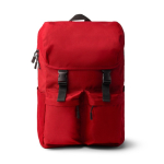 Mochila de poliéster reciclado con solapa con hebillas 15” color rojo segunda vista
