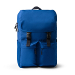 Mochila de poliéster reciclado con solapa con hebillas 15” color azul real segunda vista