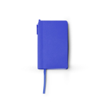 Libreta de tapa rígida de polipiel con bolígrafo tinta azul A6 hojas a rayas color azul real segunda vista