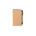 Set de escritorio de cartón reciclado con soporte móvil tinta azul color natural segunda vista