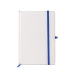 Libreta de cartón con soporte para bolígrafo A5 hojas a rayas color azul real segunda vista