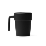 Taza de cerámica con asa ergonómica e interior a juego 250ml color negro segunda vista