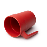 Taza de cerámica con asa ergonómica e interior a juego 250ml color rojo vista detalle 1