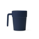 Taza de cerámica con asa ergonómica e interior a juego 250ml color azul marino segunda vista