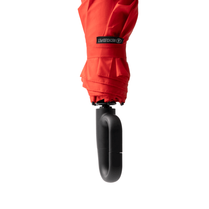 Paraguas plegable automático con botón y sistema antiventisca Ø100 color rojo