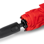 Paraguas plegable automático con botón y sistema antiventisca Ø100 color rojo vista detalle 4