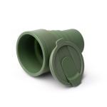 Vaso plegable de silicona con acabado mate y anillo extraíble 400ml color verde oscuro vista detalle 1