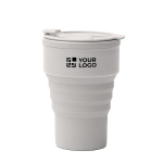 Vaso plegable de silicona con acabado mate y anillo extraíble 400ml vista principal