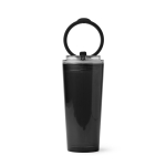 Vaso translúcido con pajita, asa abatible y sistema antigoteo 670ml color negro segunda vista