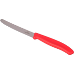 Cuchillo de mesa de acero inoxidable fabricado en UE Victorinox color rojo primera vista