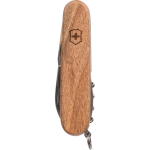 Navaja de acero inoxidable y madera Victorinox con 10 funciones cuarta vista