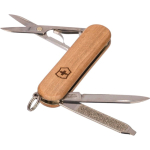Navaja de acero inoxidable y madera Victorinox con 5 funciones color marrón sexta vista