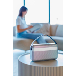 Altavoz inalámbrico con doble altavoz de graves BrandCharger 16W color plateado primera vista