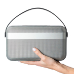 Altavoz inalámbrico con doble altavoz de graves BrandCharger 16W color plateado segunda vista