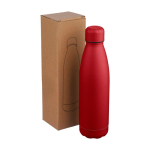Botella de acero inoxidable reciclado antigoteo con acabado mate 700ml color burdeos cuarta vista