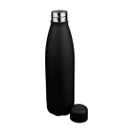 Botella de acero inoxidable reciclado antigoteo con acabado mate 700ml color negro tercera vista