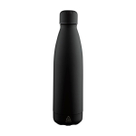 Botella de acero inoxidable reciclado antigoteo con acabado mate 700ml color negro cuarta vista
