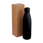 Botella de acero inoxidable reciclado antigoteo con acabado mate 700ml color negro quinta vista