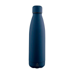 Botella de acero inoxidable reciclado antigoteo con acabado mate 700ml color azul segunda vista