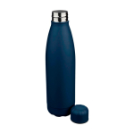 Botella de acero inoxidable reciclado antigoteo con acabado mate 700ml color azul tercera vista