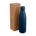 Botella de acero inoxidable reciclado antigoteo con acabado mate 700ml color azul cuarta vista