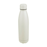 Botella de acero inoxidable reciclado antigoteo con acabado mate 700ml color blanco primera vista