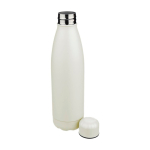 Botella de acero inoxidable reciclado antigoteo con acabado mate 700ml color blanco cuarta vista
