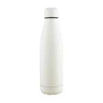 Botella de acero inoxidable reciclado antigoteo con acabado mate 700ml color blanco quinta vista