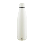 Botella de acero inoxidable reciclado antigoteo con acabado mate 700ml color blanco sexta vista