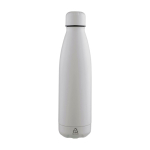 Botella de acero inoxidable reciclado antigoteo con acabado mate 700ml color gris primera vista