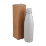 Botella de acero inoxidable reciclado antigoteo con acabado mate 700ml color gris cuarta vista