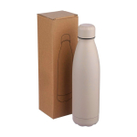 Botella de acero inoxidable reciclado antigoteo con acabado mate 700ml color beige cuarta vista