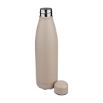 Botella de acero inoxidable reciclado antigoteo con acabado mate 700ml color beige quinta vista