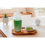 Vaso de RPET con tapa de rosca y pajita con tapón de silicona 500ml color transparente cuarta vista