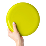 Frisbee macizo de plástico reciclado con 21 cm de diámetro color amarillo primera vista