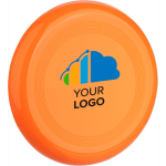 Frisbee macizo de plástico reciclado con 21 cm de diámetro color naranja cuarta vista