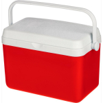 Nevera portátil de plástico resistente con aislamiento y asa robusta 4L color rojo quinta vista