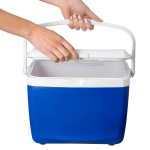 Nevera portátil de plástico resistente con doble pared y asa 13L color azul primera vista