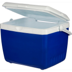 Nevera portátil de plástico resistente con doble pared y asa 13L color azul tercera vista