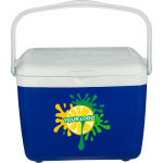Nevera portátil de plástico resistente con doble pared y asa 13L color azul quinta vista