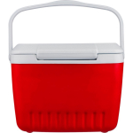 Nevera portátil de plástico resistente con doble pared y asa 13L color rojo segunda vista