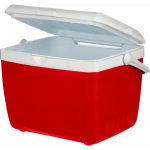 Nevera portátil de plástico resistente con doble pared y asa 13L color rojo tercera vista