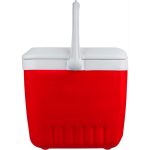 Nevera portátil de plástico resistente con doble pared y asa 13L color rojo quinta vista