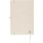Libreta tapa de PU reciclado con marcapáginas A5 y hojas a rayas color blanco octava vista