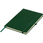 Libreta tapa de PU reciclado con marcapáginas A5 y hojas a rayas color verde séptima vista