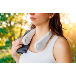 Ventilador de cuello manos libres con 3 velocidades 800mAh color blanco décima vista